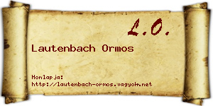 Lautenbach Ormos névjegykártya